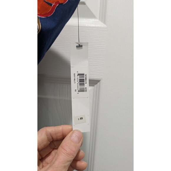 NWT Clover & Sloane Womens Maxi Sundress 14 Empire Navy Red Dark Floral Beachy - Picture 6 of 14